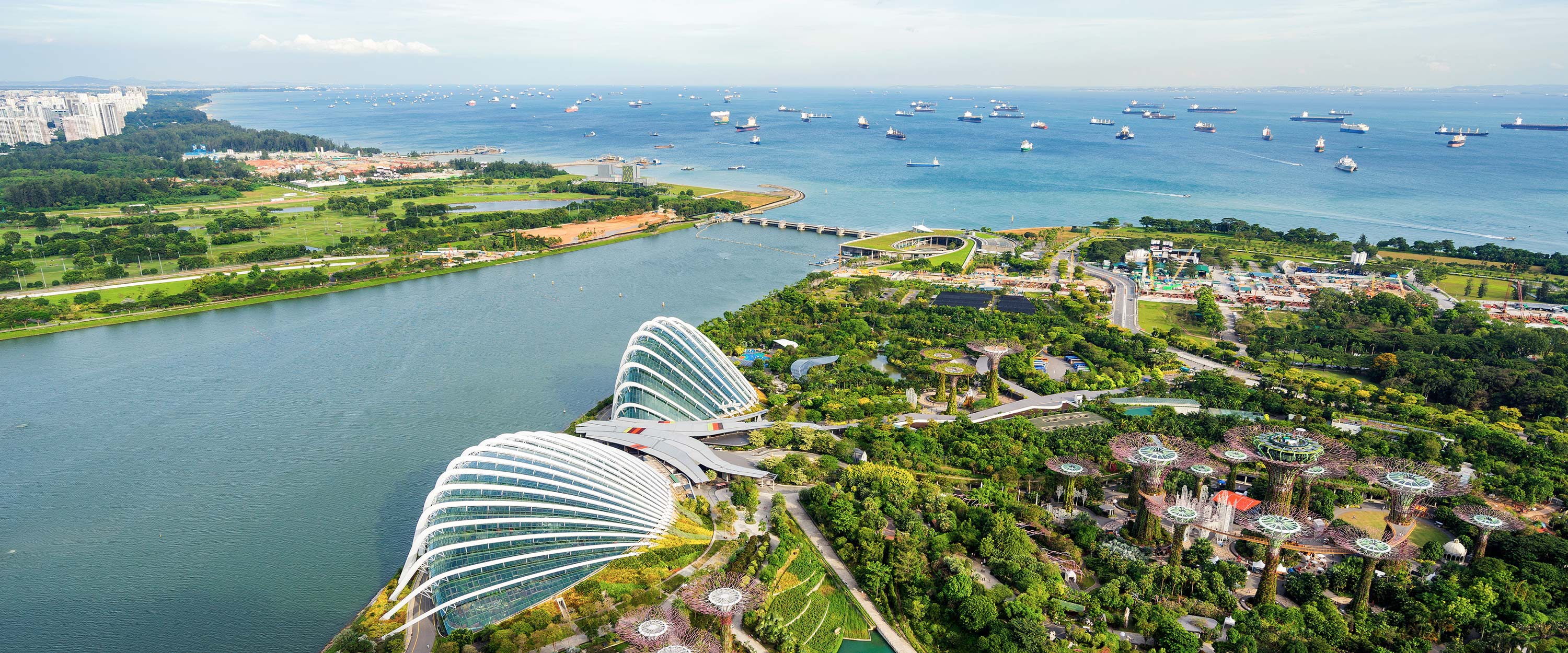 Aerial view of Singapore