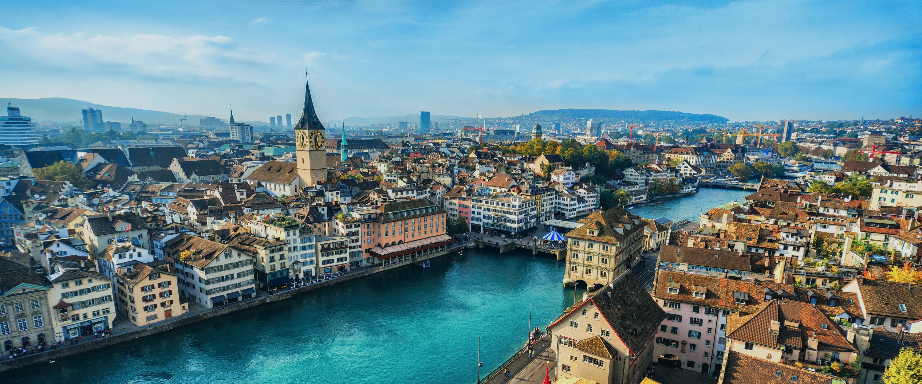 Aerial view of Zurich