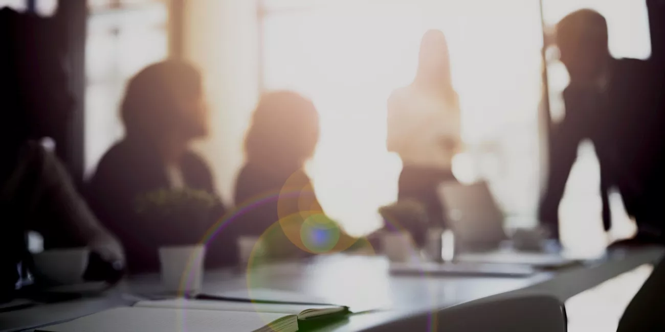 People sitting at table having a meeting