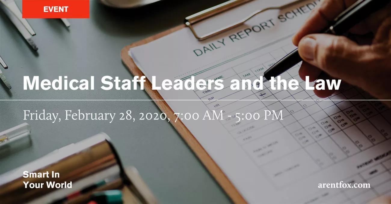 Medical Staff Leaders and the Law Conference 2020